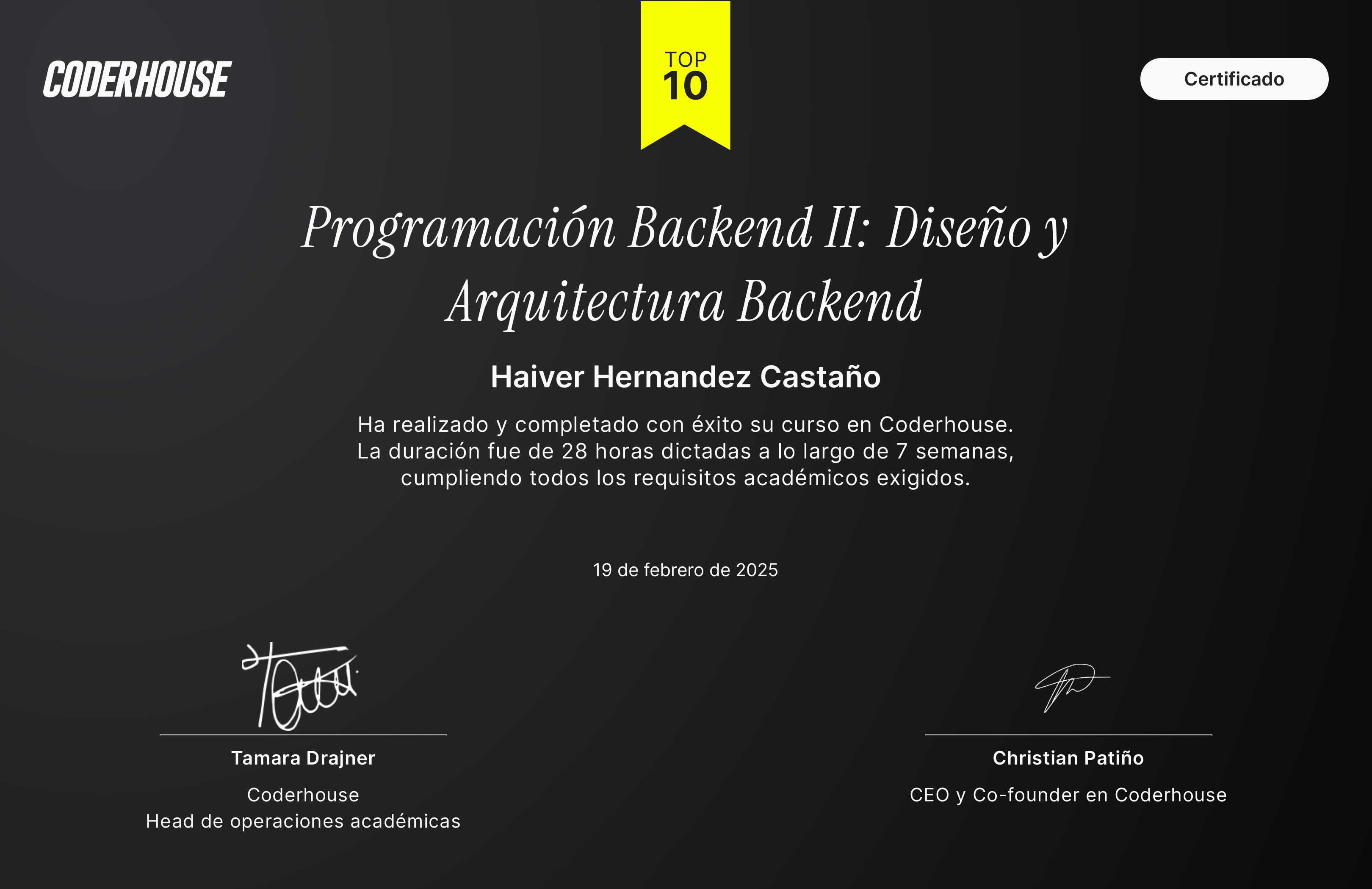 Certificación 6